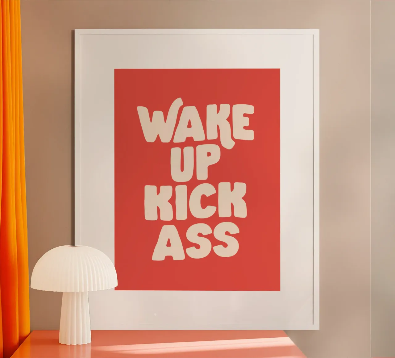 Wake Up Kick Ass Typography Design carta hahnemühle da THE MOTIVATED TYPE