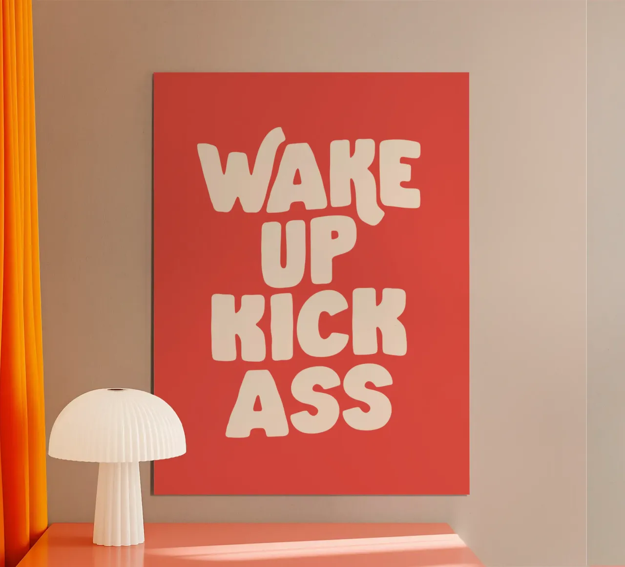 Wake Up Kick Ass Typography Design carta hahnemühle da THE MOTIVATED TYPE