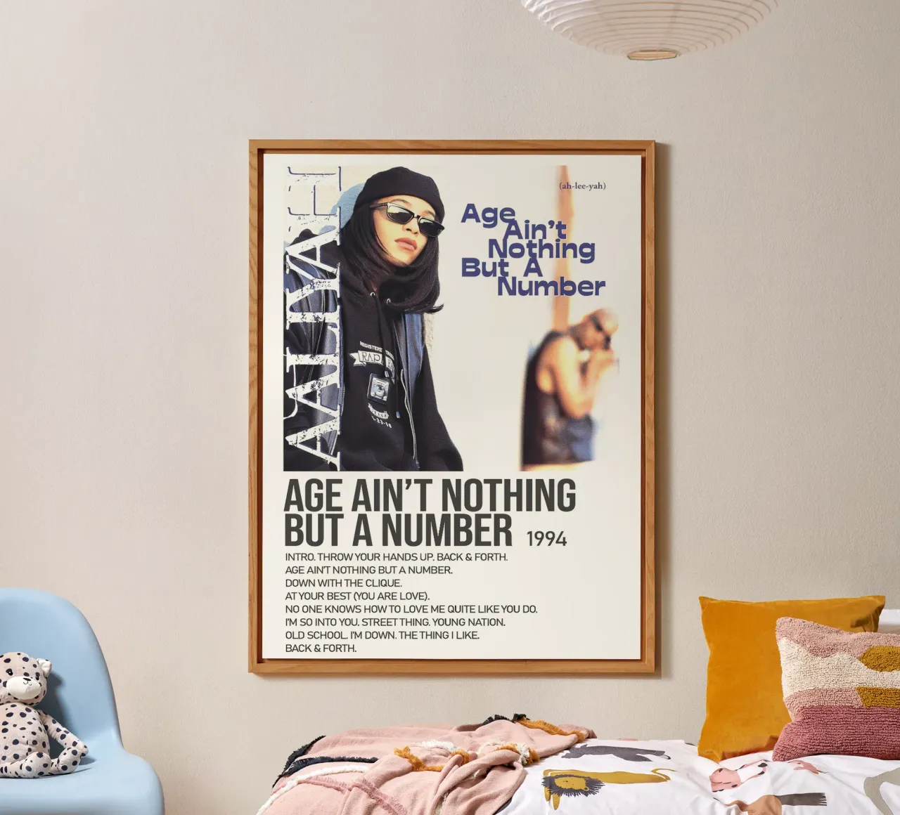 Aaliyah Age Ain't Nothing But A Number Tracklists alluminio dibond da Banda Neira