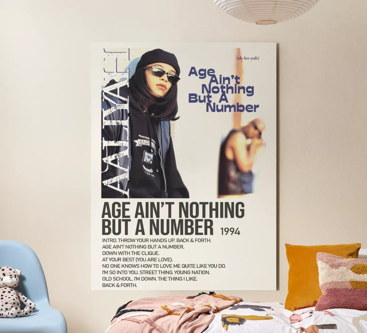 Aaliyah Age Ain't Nothing But A Number Tracklists alluminio dibond da Banda Neira