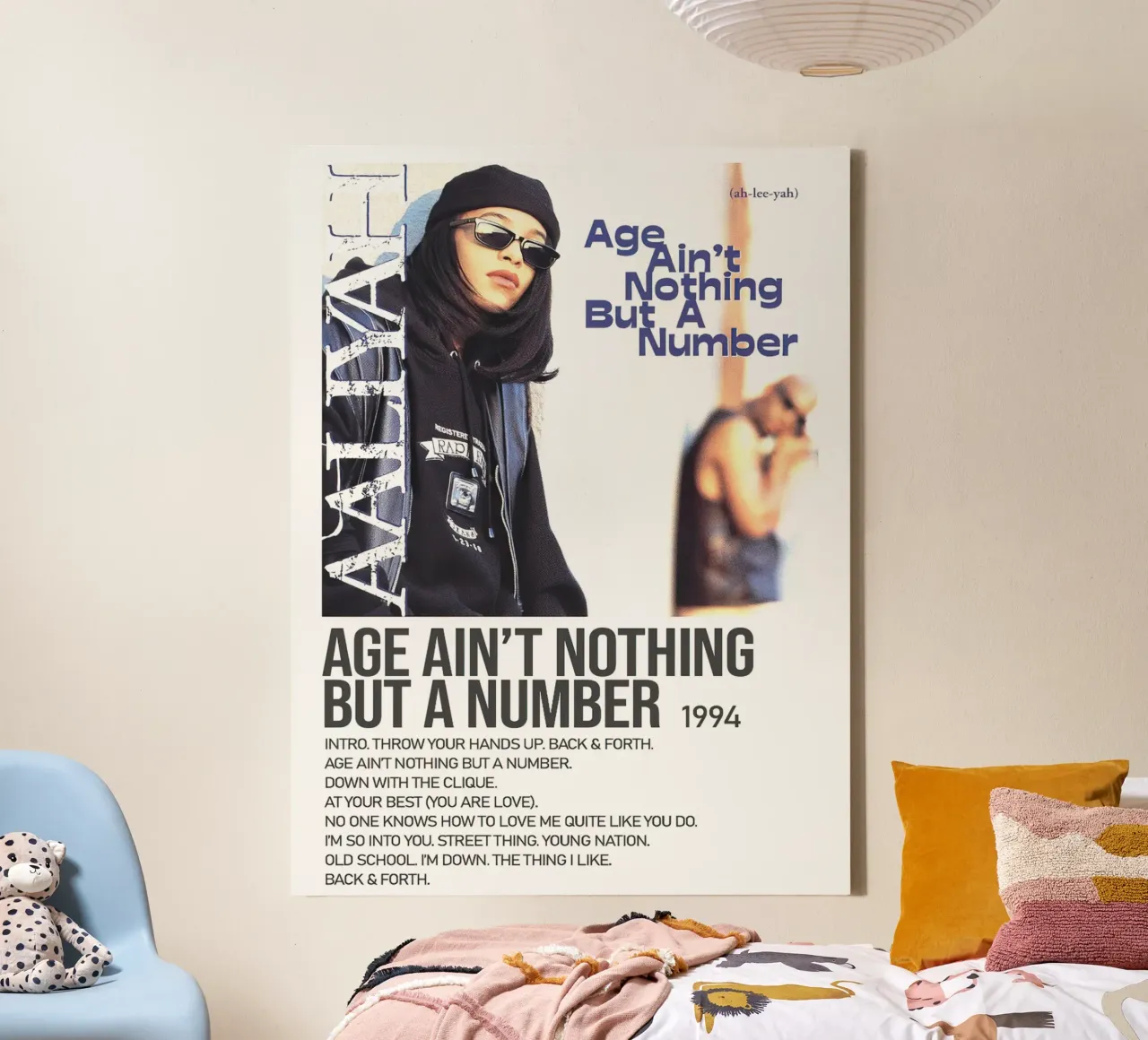 Aaliyah Age Ain't Nothing But A Number Tracklists canvas by Banda Neira
