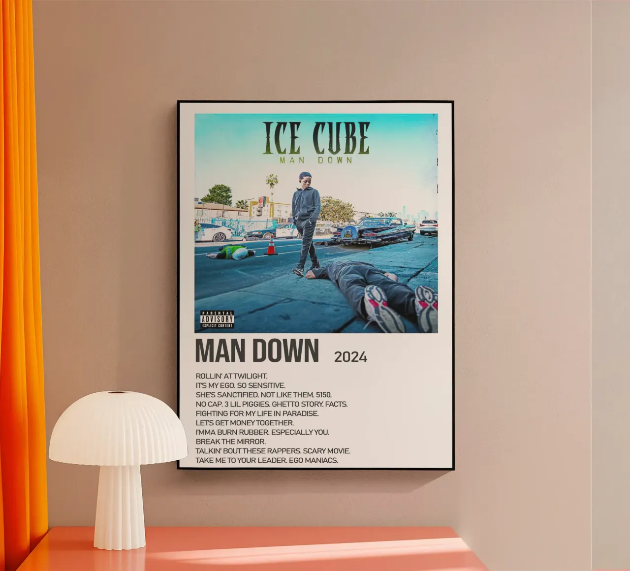 Ice Cube Man Down Tracklists plexiglass da Banda Neira