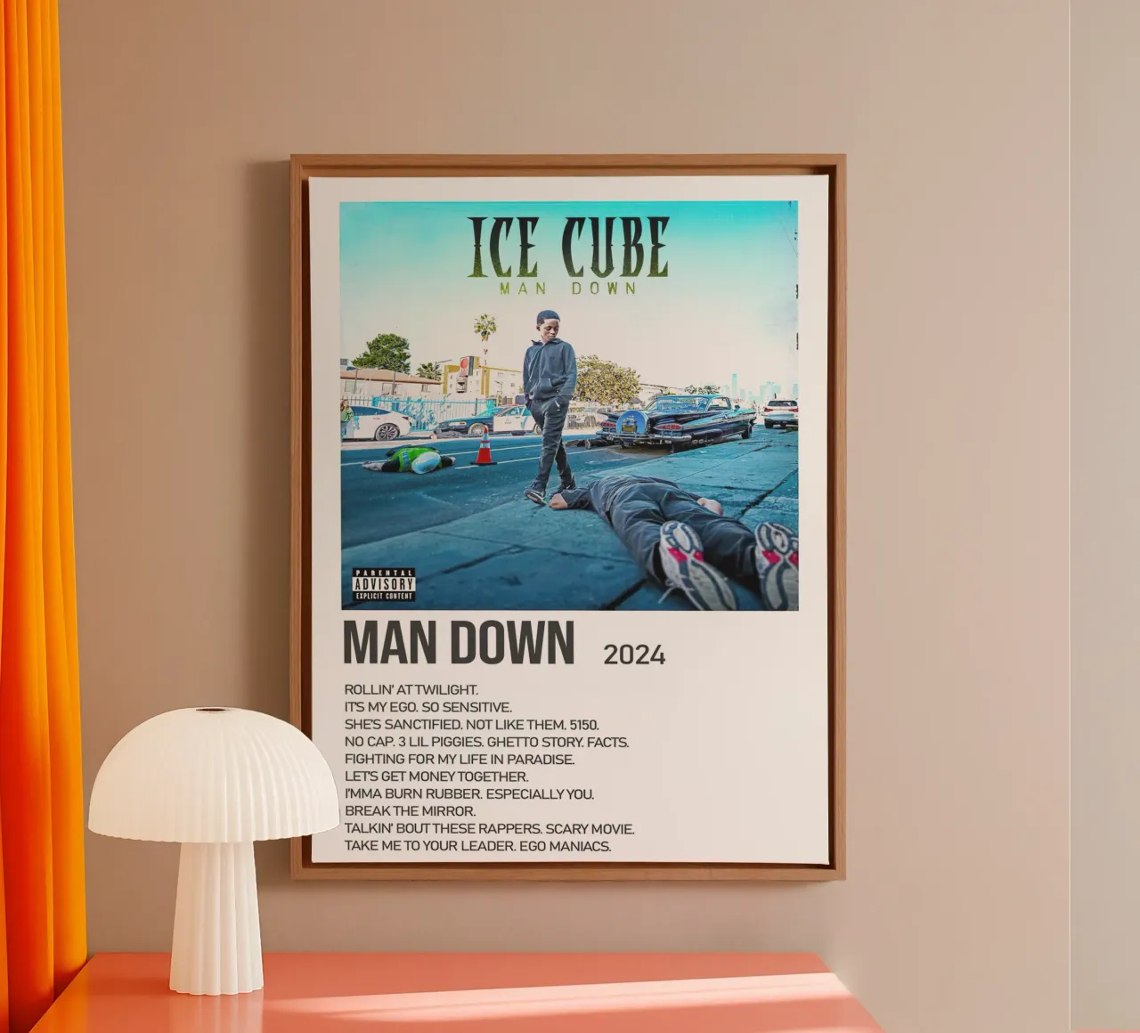 Ice Cube Man Down Tracklists canvas by Banda Neira