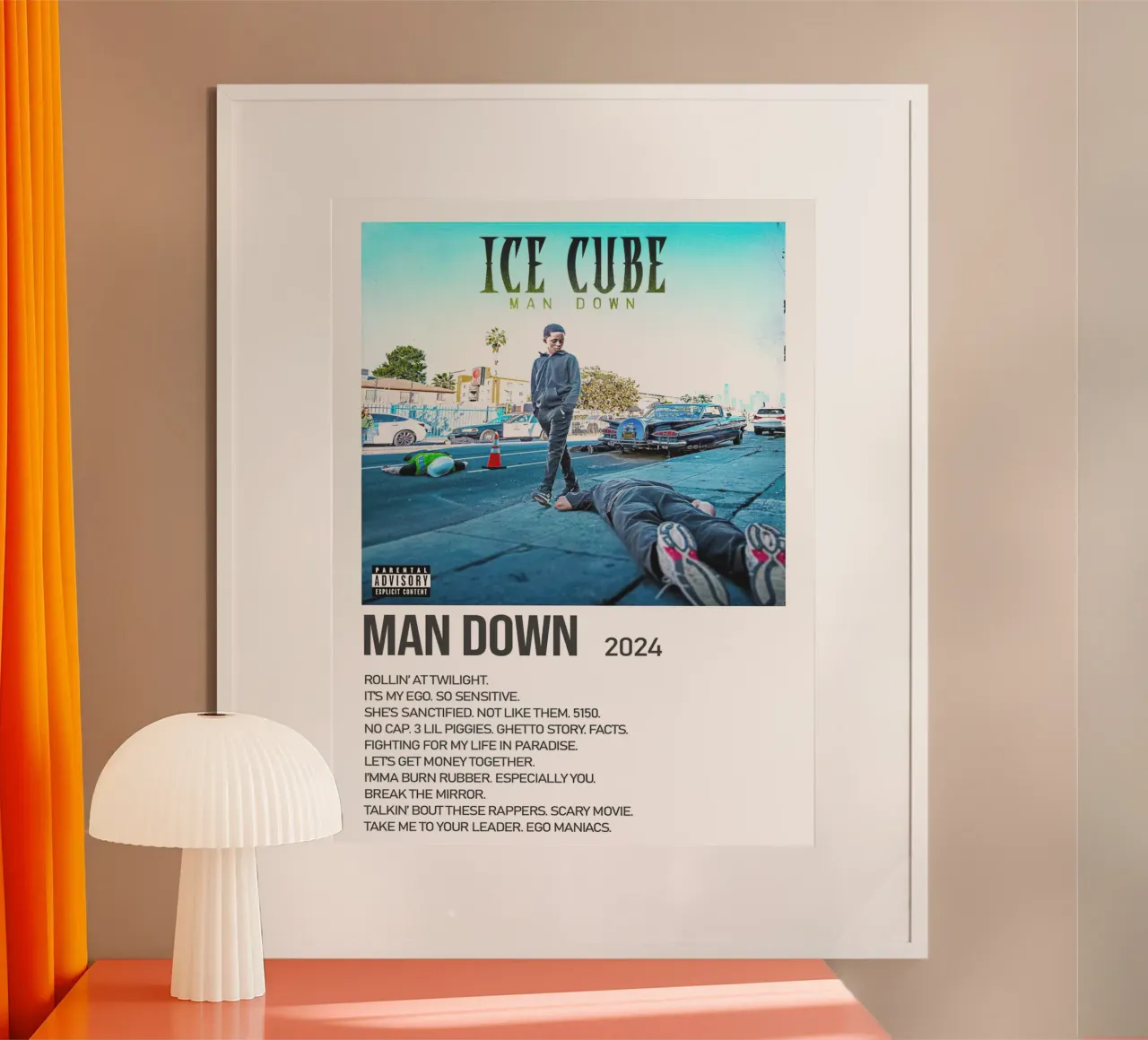 Ice Cube Man Down Tracklists carta hahnemühle da Banda Neira