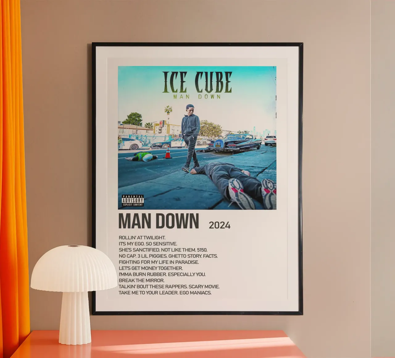 Ice Cube Man Down Tracklists carta hahnemühle da Banda Neira