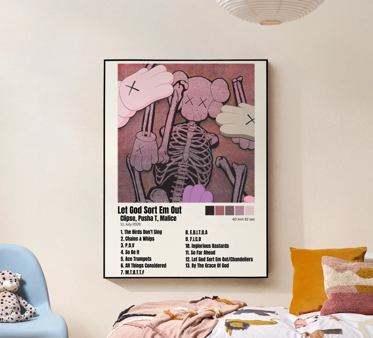 Clipse,Pusha T,Malice Let God Sort Em Out Tracklists plexiglass da Banda Neira