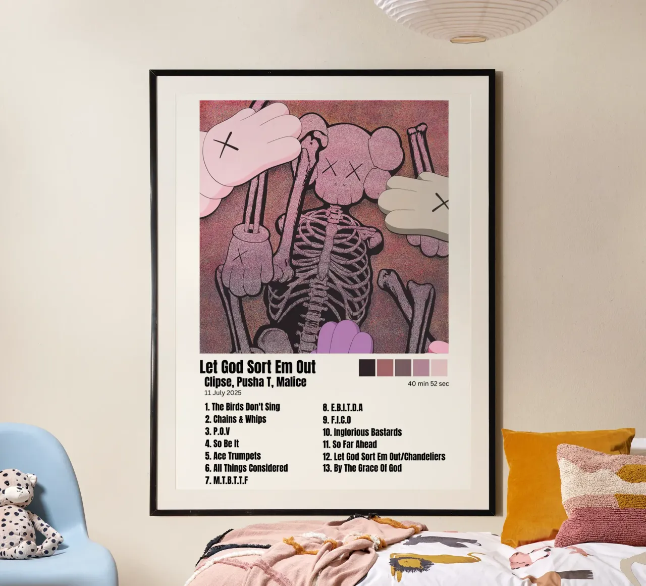 Clipse,Pusha T,Malice Let God Sort Em Out Tracklists poster da Banda Neira