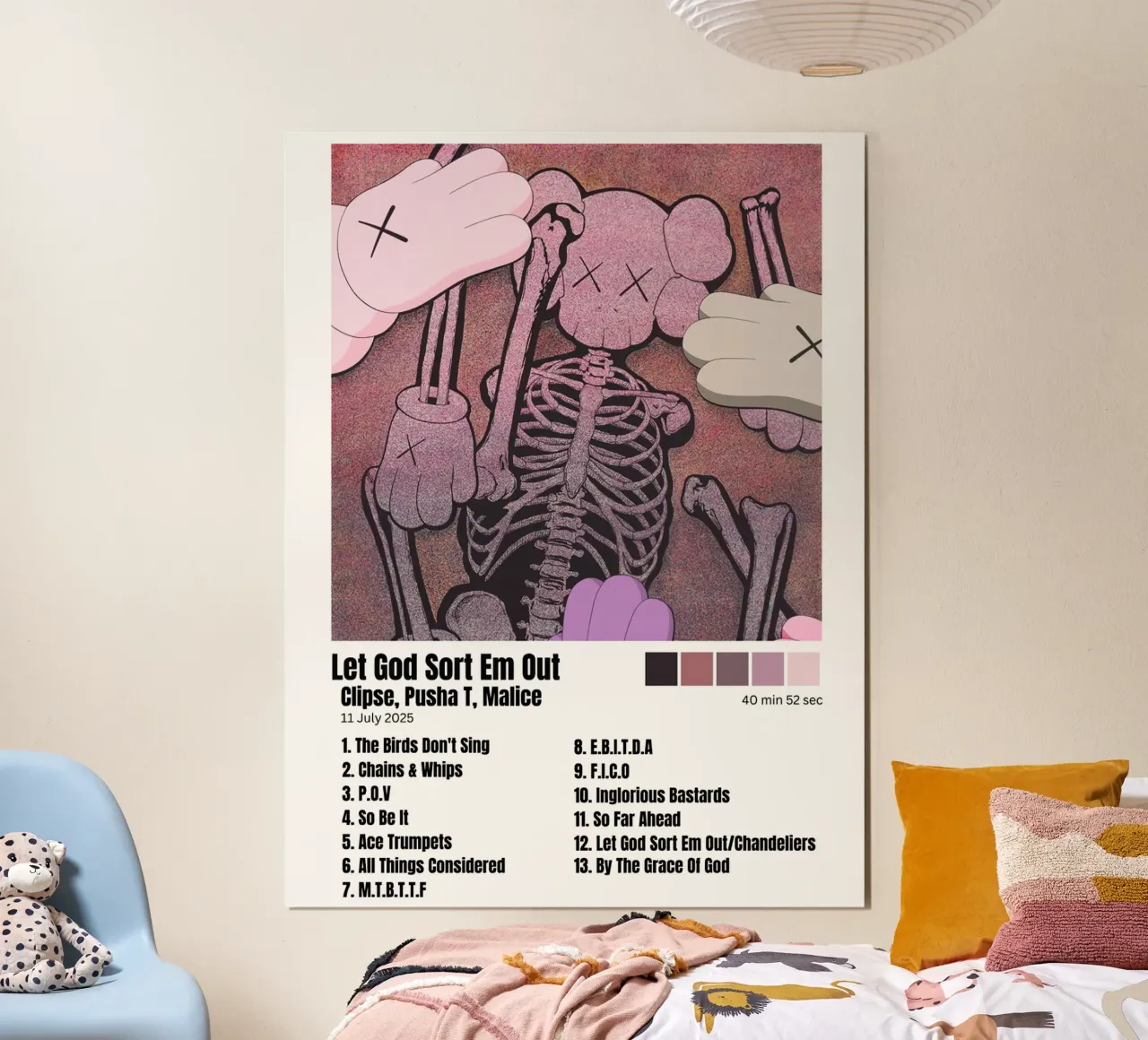 Clipse,Pusha T,Malice Let God Sort Em Out Tracklists poster da Banda Neira