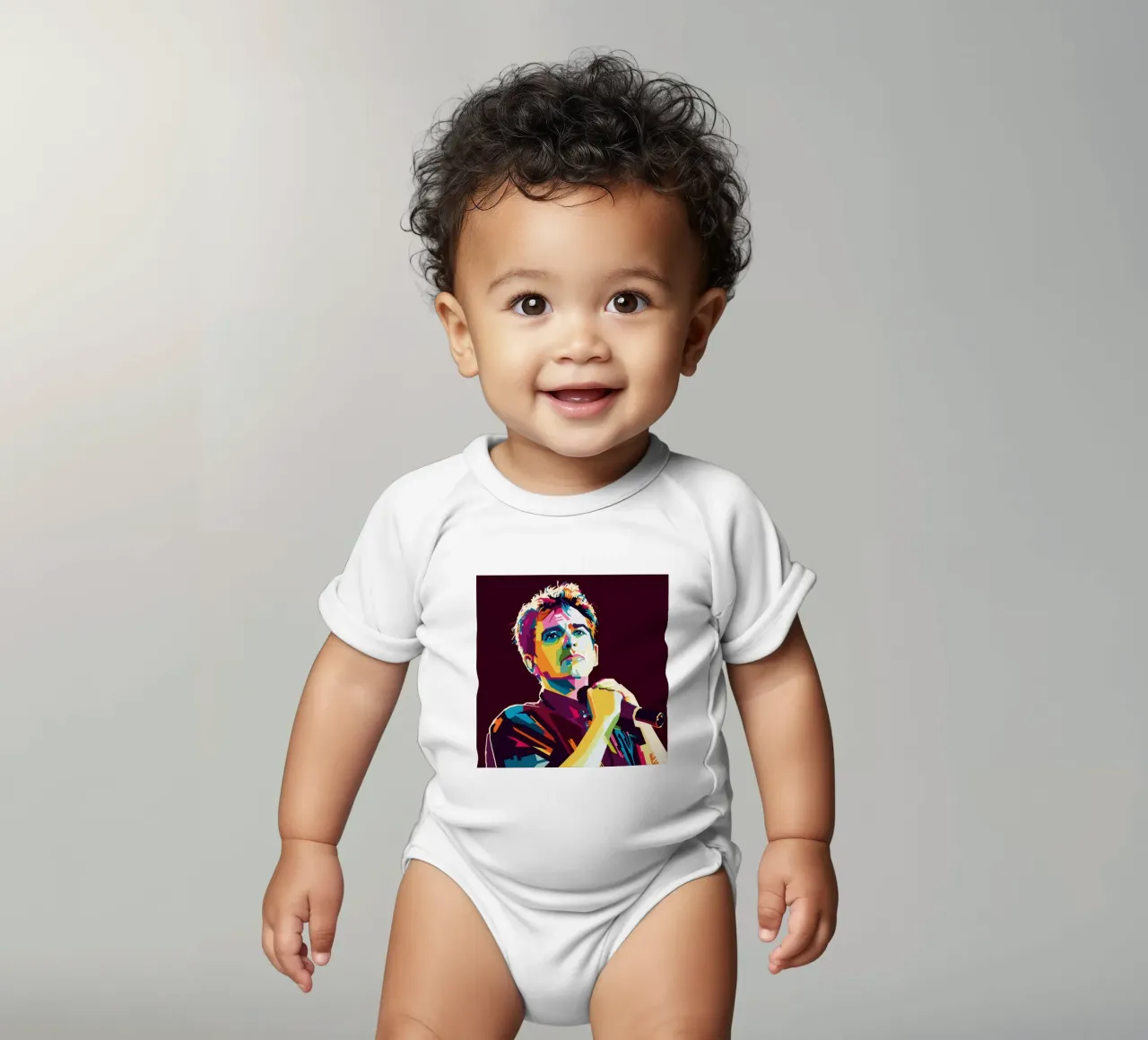 Peter Gabriel WPAP Popart body neonato maniche corte da KP Artwork