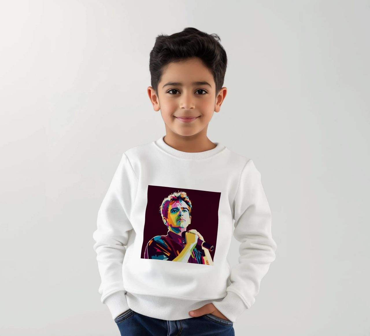 Peter Gabriel WPAP Popart felpa bambino da KP Artwork