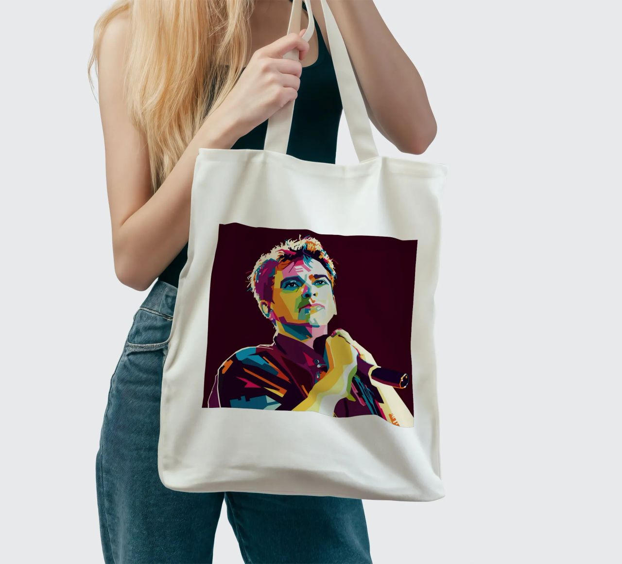 Peter Gabriel WPAP Popart borsa in juta da KP Artwork