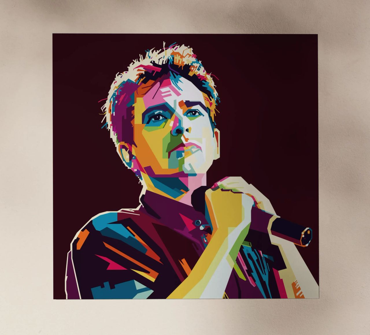 Peter Gabriel WPAP Popart pellicola backlit da KP Artwork