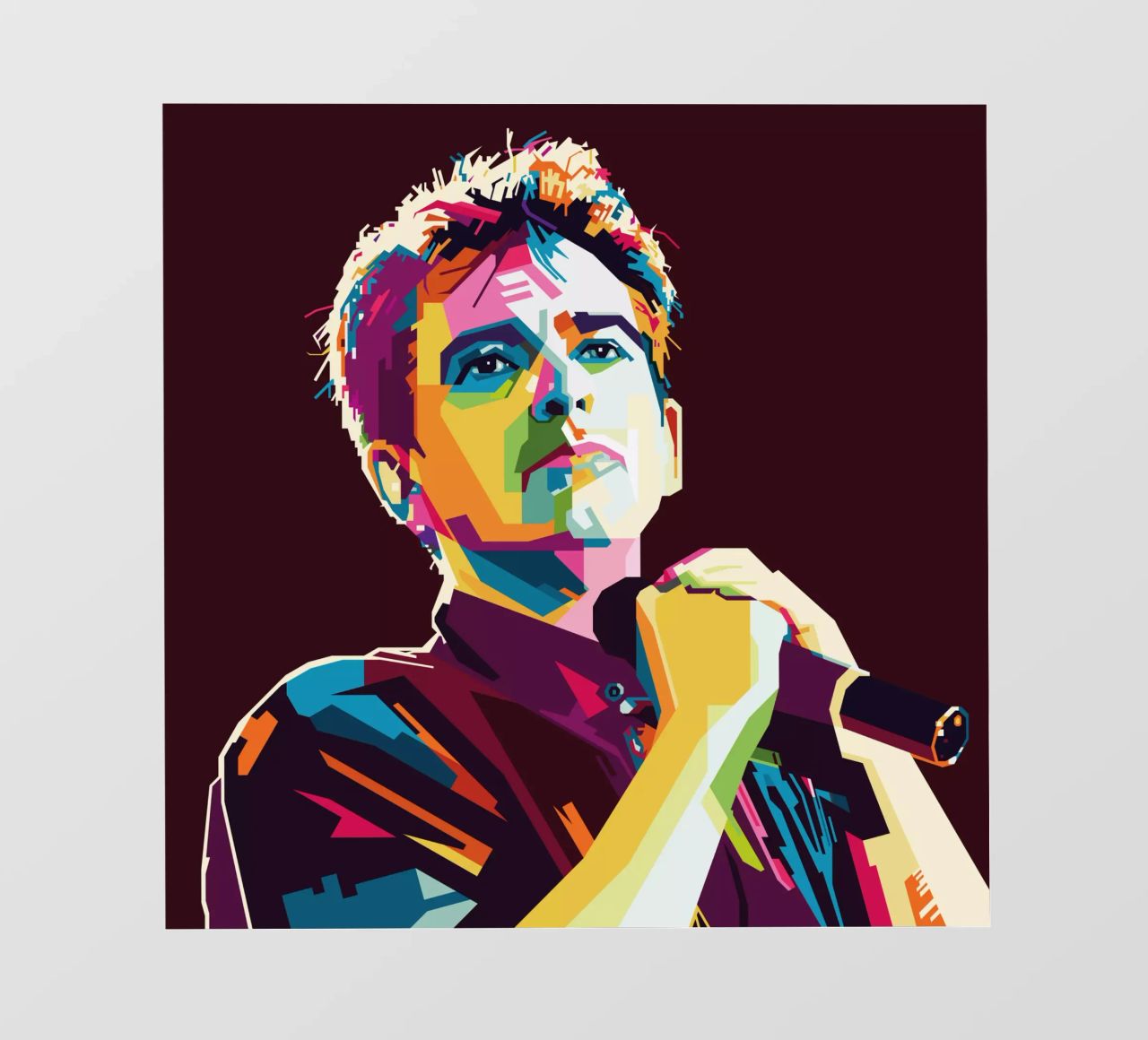Peter Gabriel WPAP Popart pellicola backlit da KP Artwork
