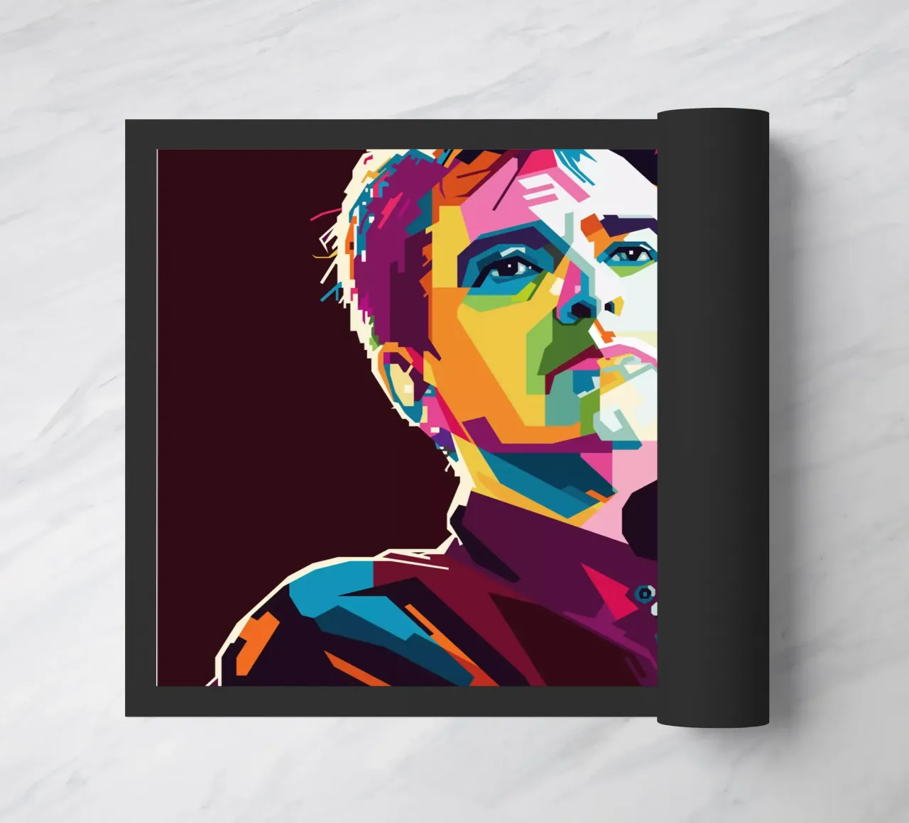 Peter Gabriel WPAP Popart doormat by KP Artwork