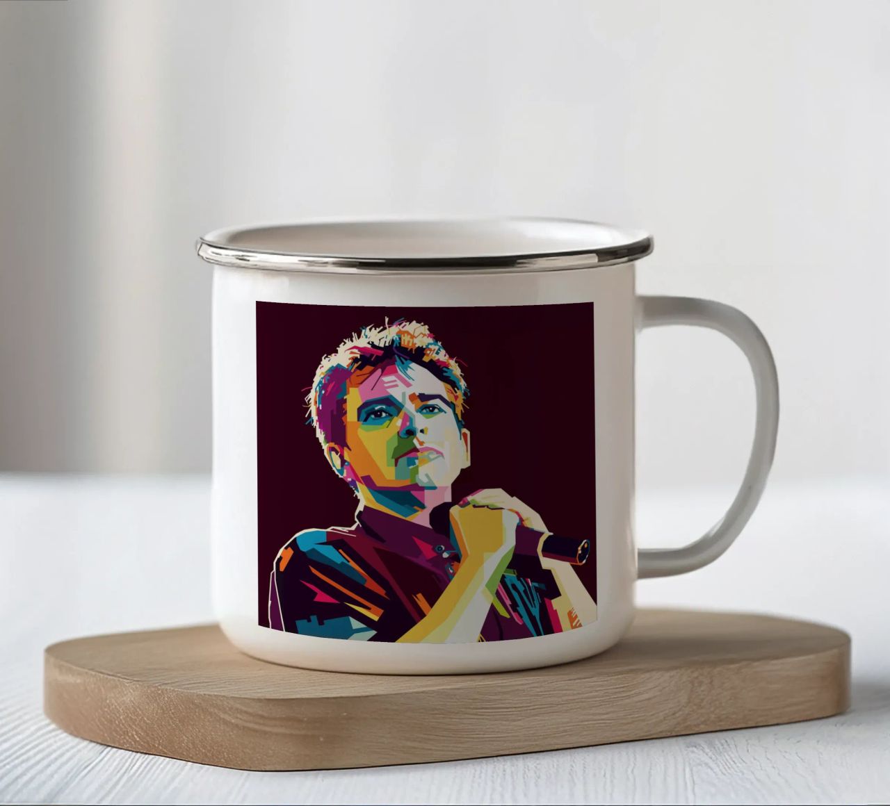 Peter Gabriel WPAP Popart emaille mok van KP Artwork