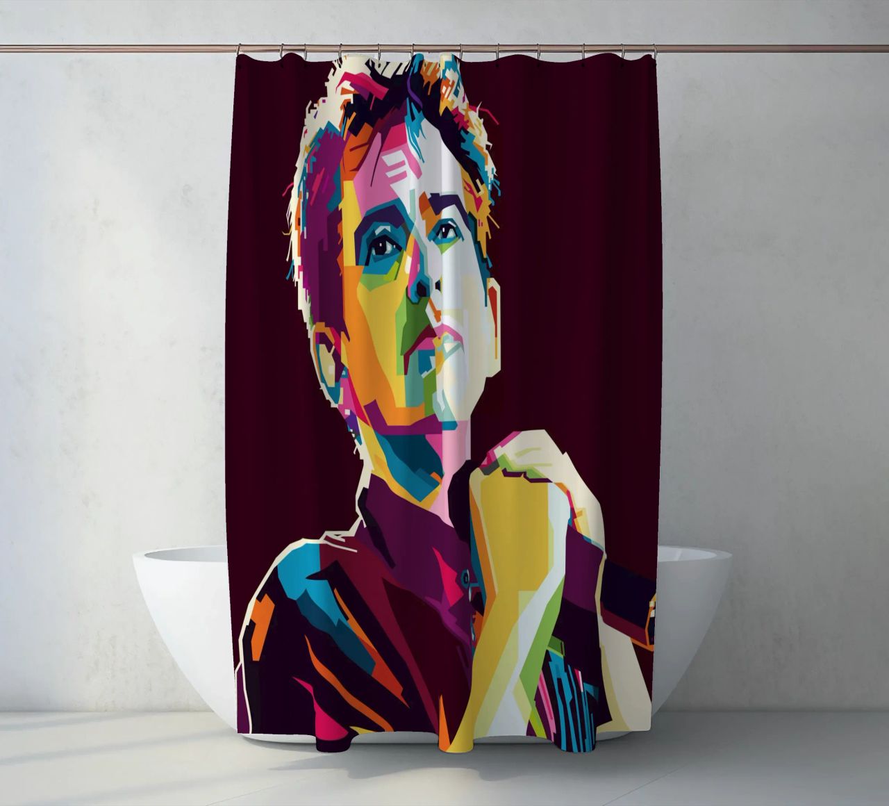 Peter Gabriel WPAP Popart tenda da doccia da KP Artwork