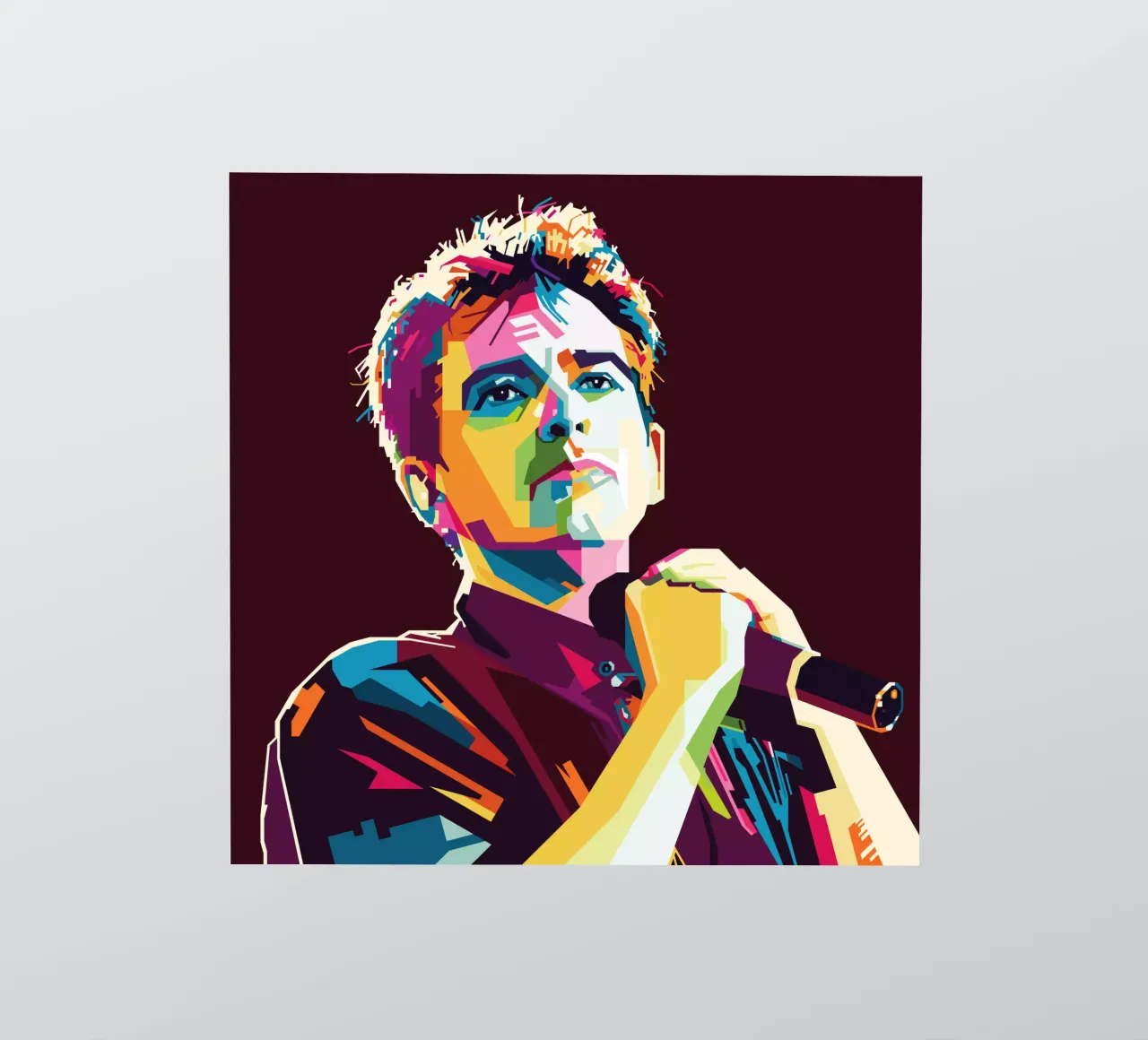 Peter Gabriel WPAP Popart adesivo da KP Artwork