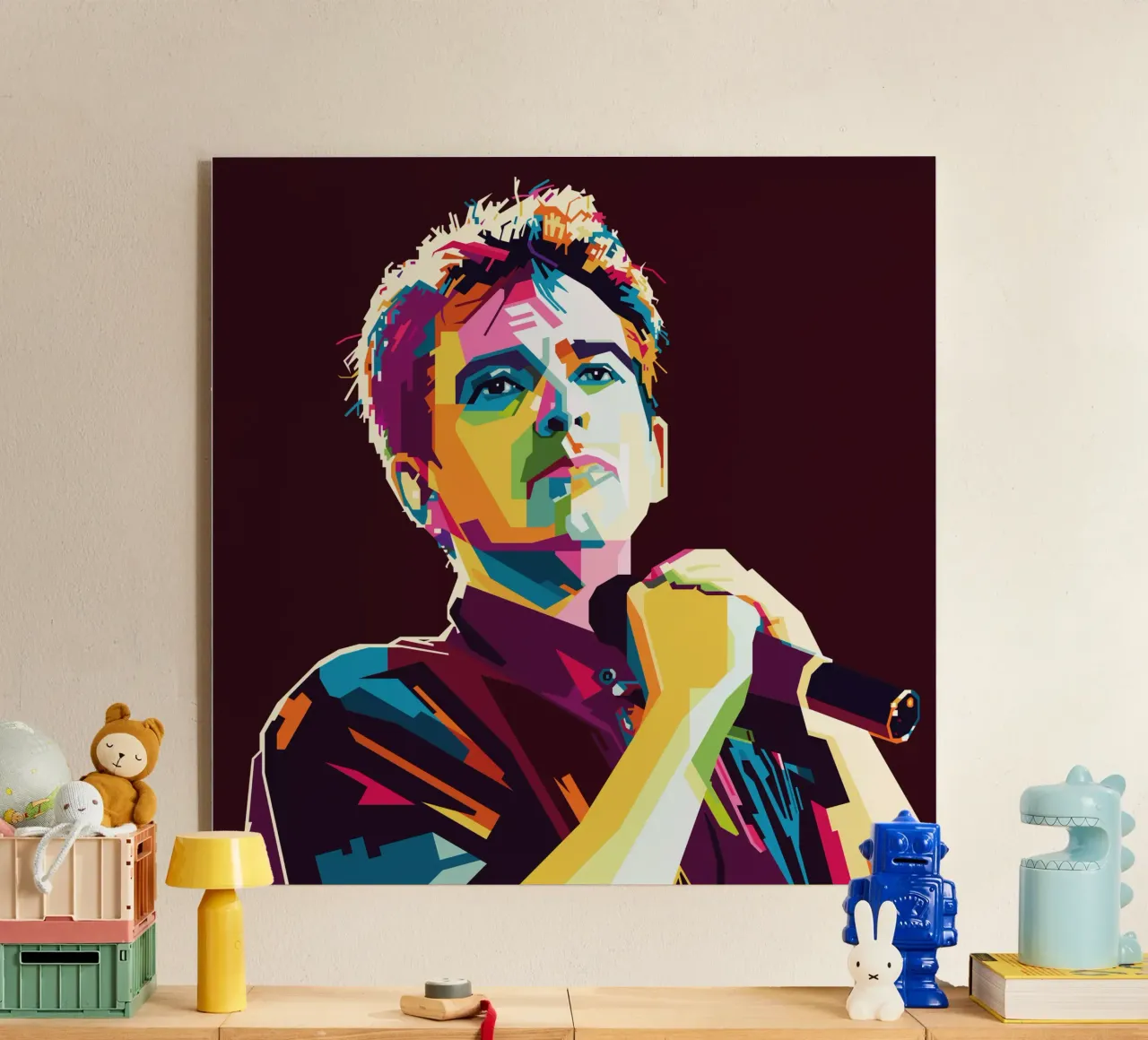 Peter Gabriel WPAP Popart metacrilato de KP Artwork