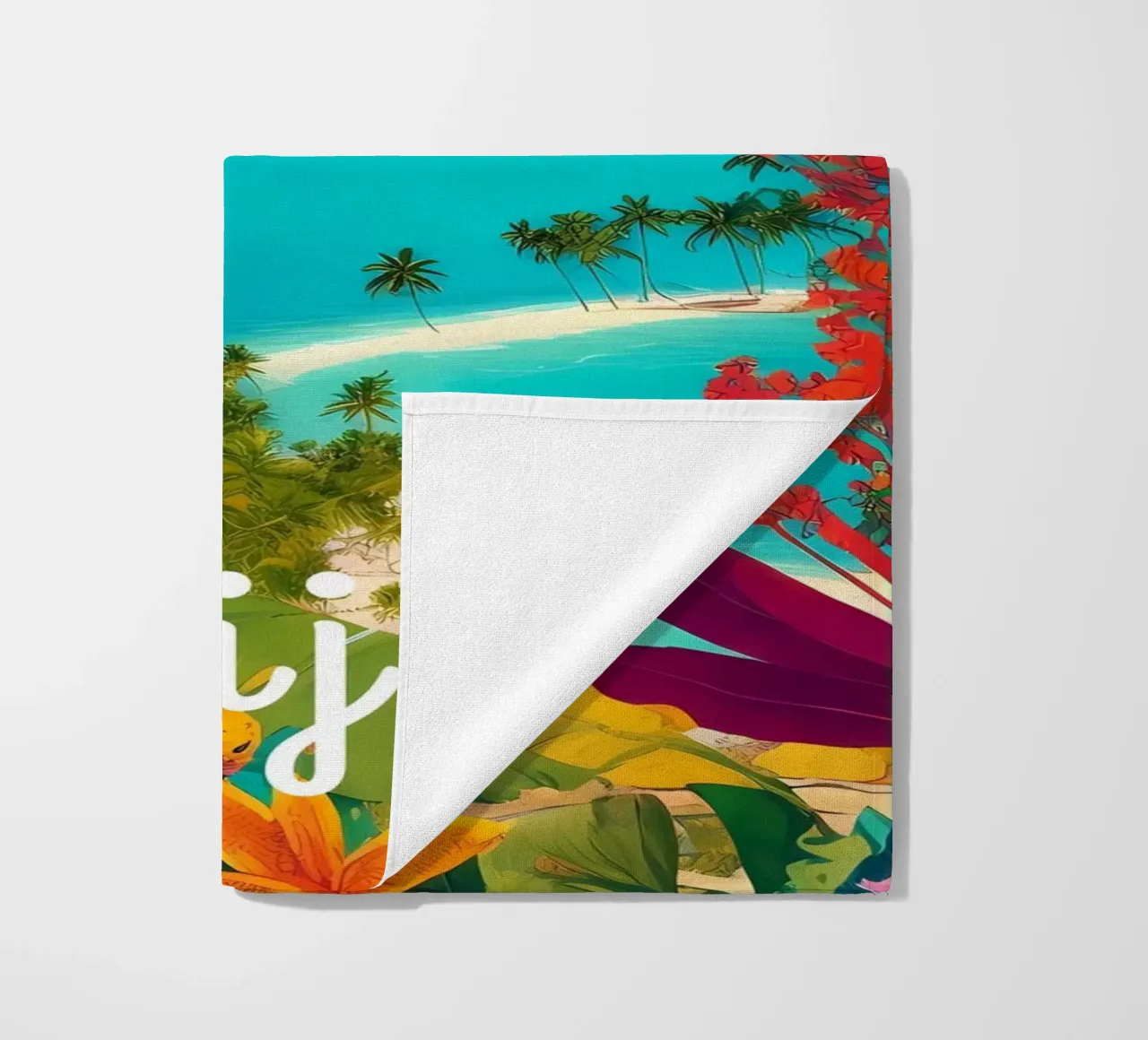 Fiji Tropical Paradise Scene telo mare da Charnwood Prints