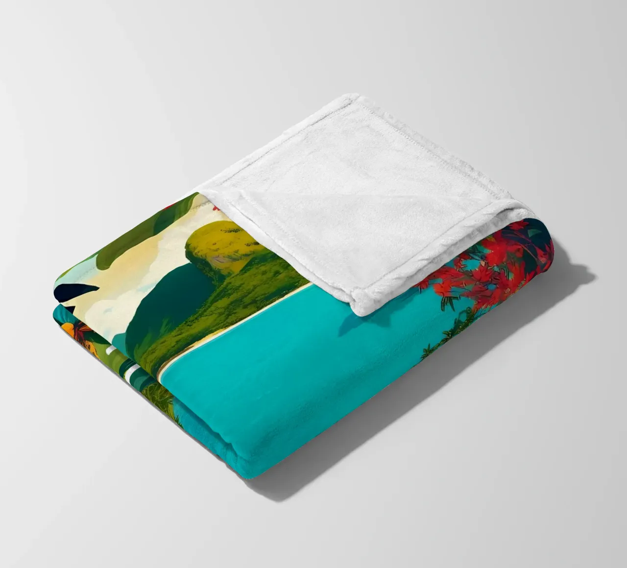 Fiji Tropical Paradise Scene coperta in pile da Charnwood Prints