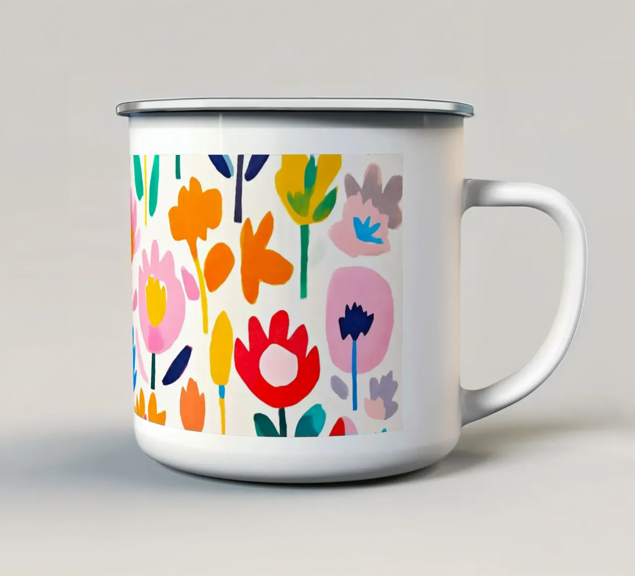 Giardino fiorito multicolore Groovy Matisse tazza in smalto da Andrea Haase Modern Home