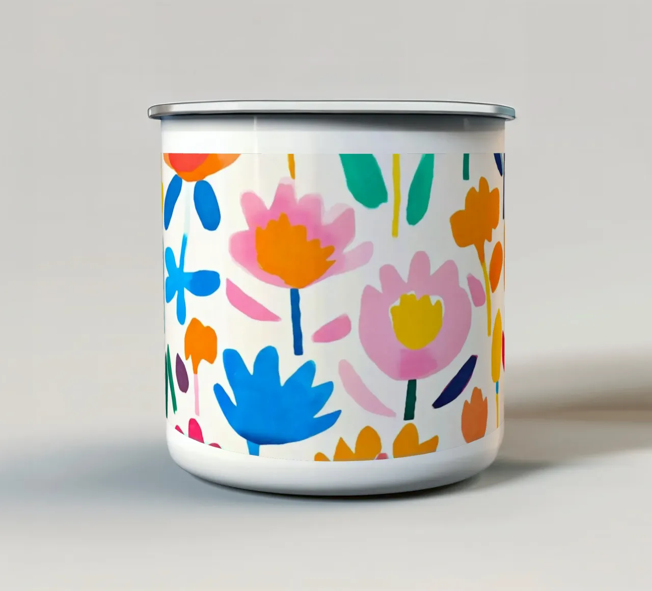 Giardino fiorito multicolore Groovy Matisse tazza in smalto da Andrea Haase Modern Home
