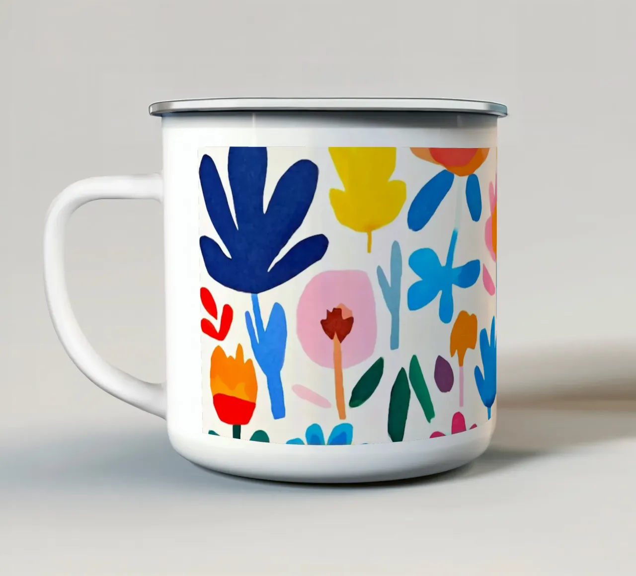 Giardino fiorito multicolore Groovy Matisse tazza in smalto da Andrea Haase Modern Home