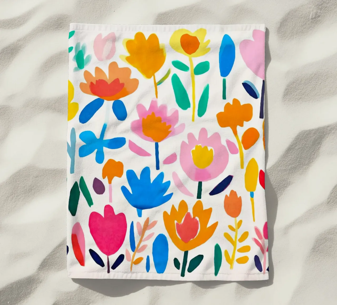 Giardino fiorito multicolore Groovy Matisse telo mare da Andrea Haase Modern Home