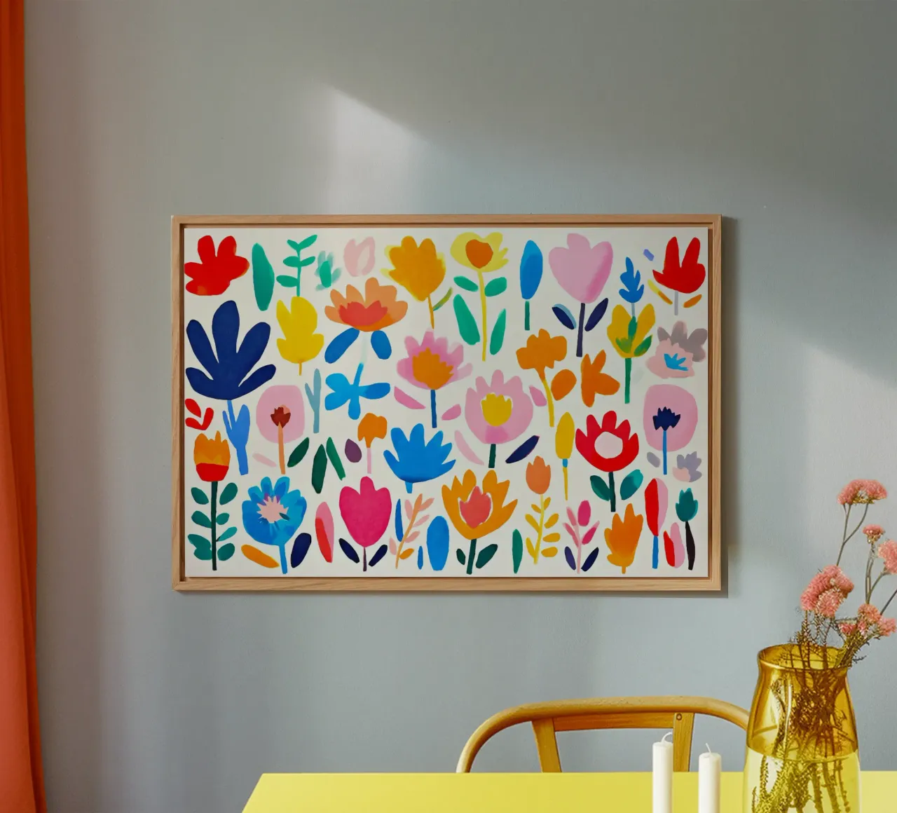 Giardino fiorito multicolore Groovy Matisse alluminio dibond da Andrea Haase Modern Home