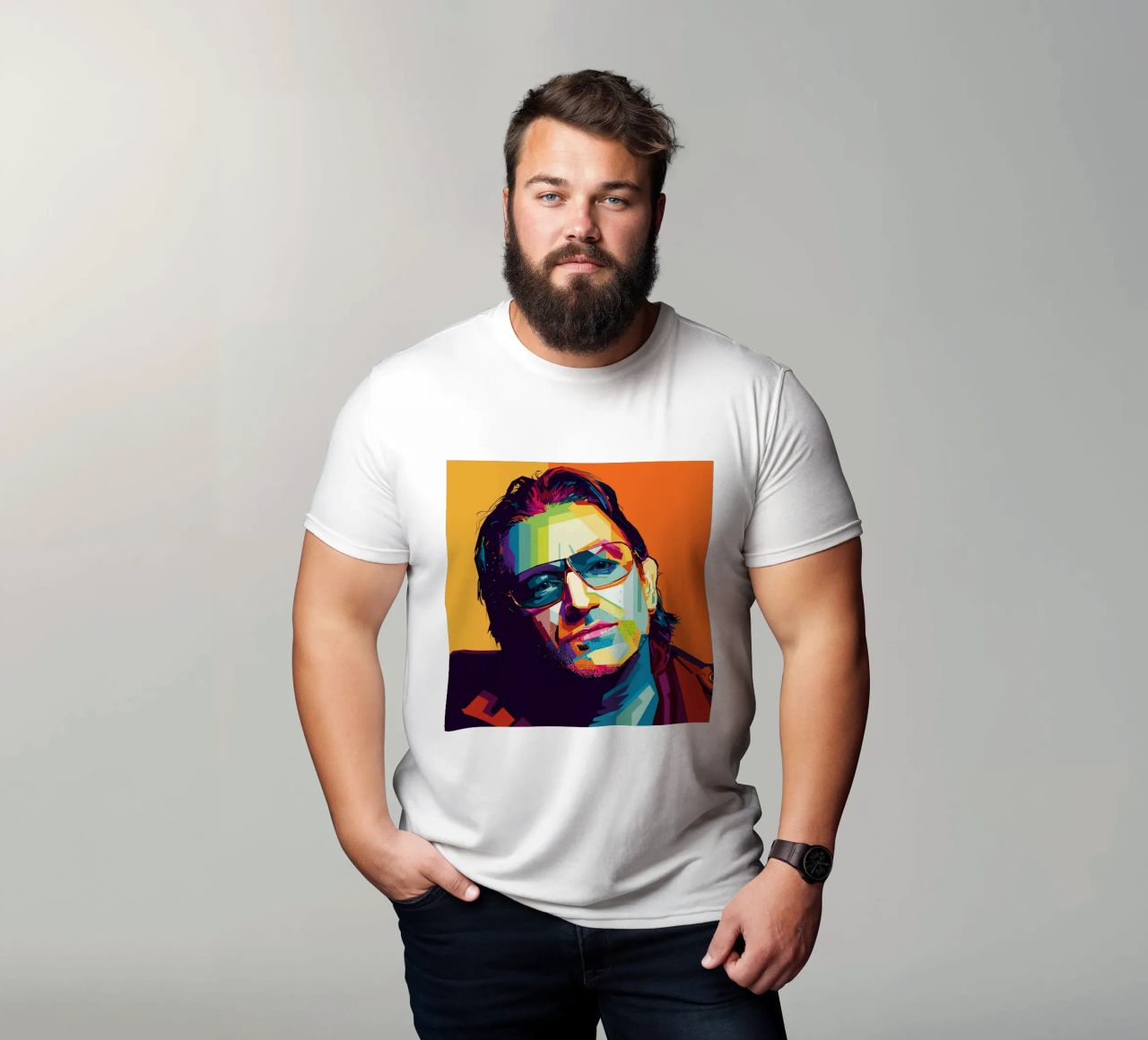 Paul David Hewson WPAP t-shirt da KP Artwork