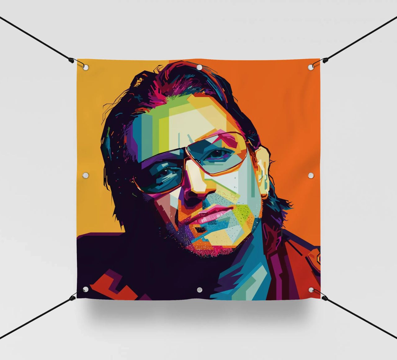 Paul David Hewson WPAP telo in pvc da KP Artwork