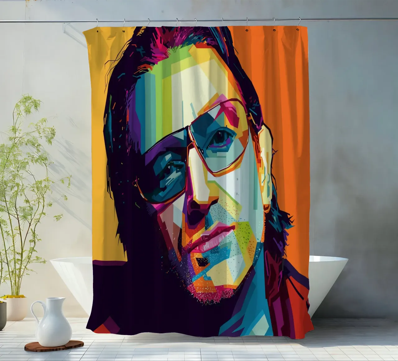 Paul David Hewson WPAP tenda da doccia da KP Artwork