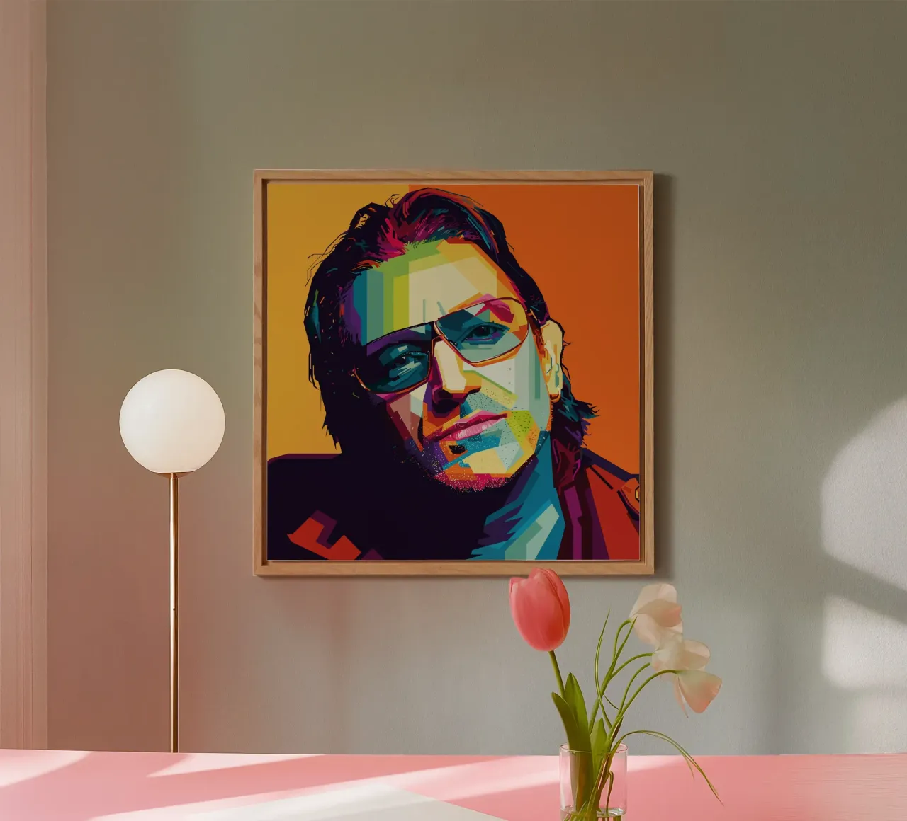 Paul David Hewson WPAP alluminio dibond da KP Artwork