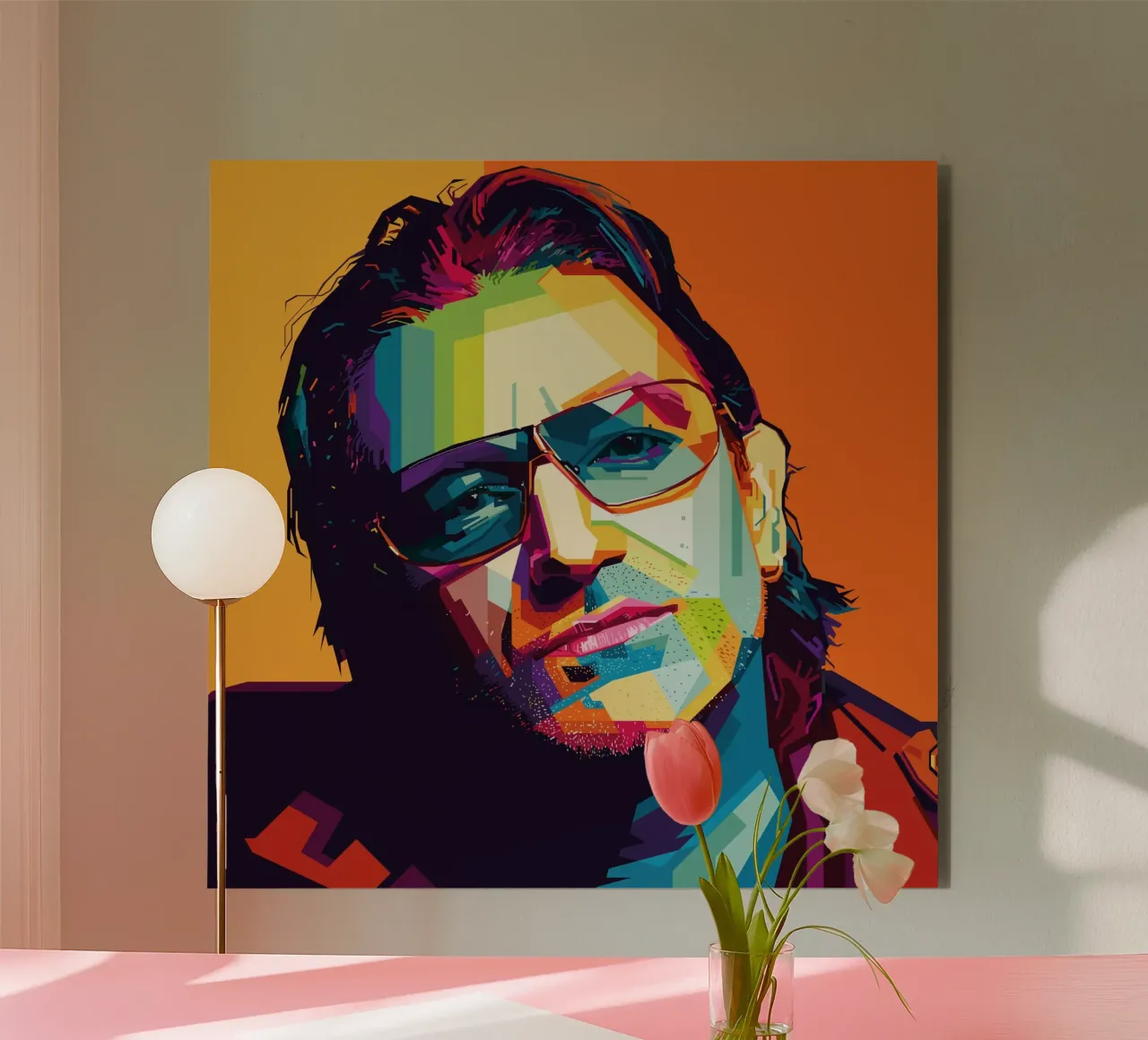 Paul David Hewson WPAP alluminio dibond da KP Artwork
