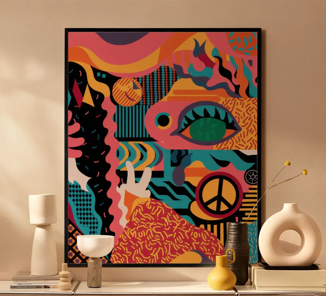 Psychedelic Peace Patterns poster by Solace Light