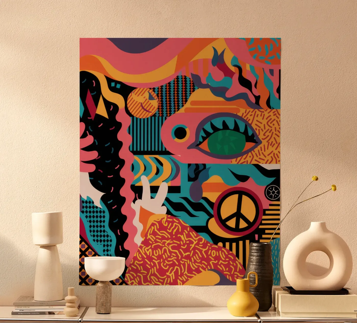 Psychedelic Peace Patterns poster by Solace Light