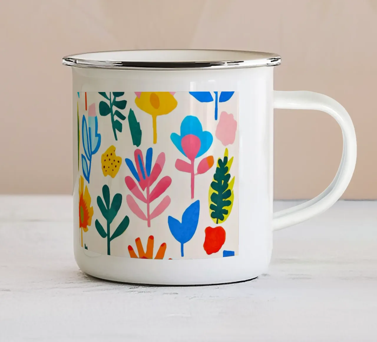 Fiori groovy di Henri Matisse tazza in smalto da Andrea Haase Modern Home