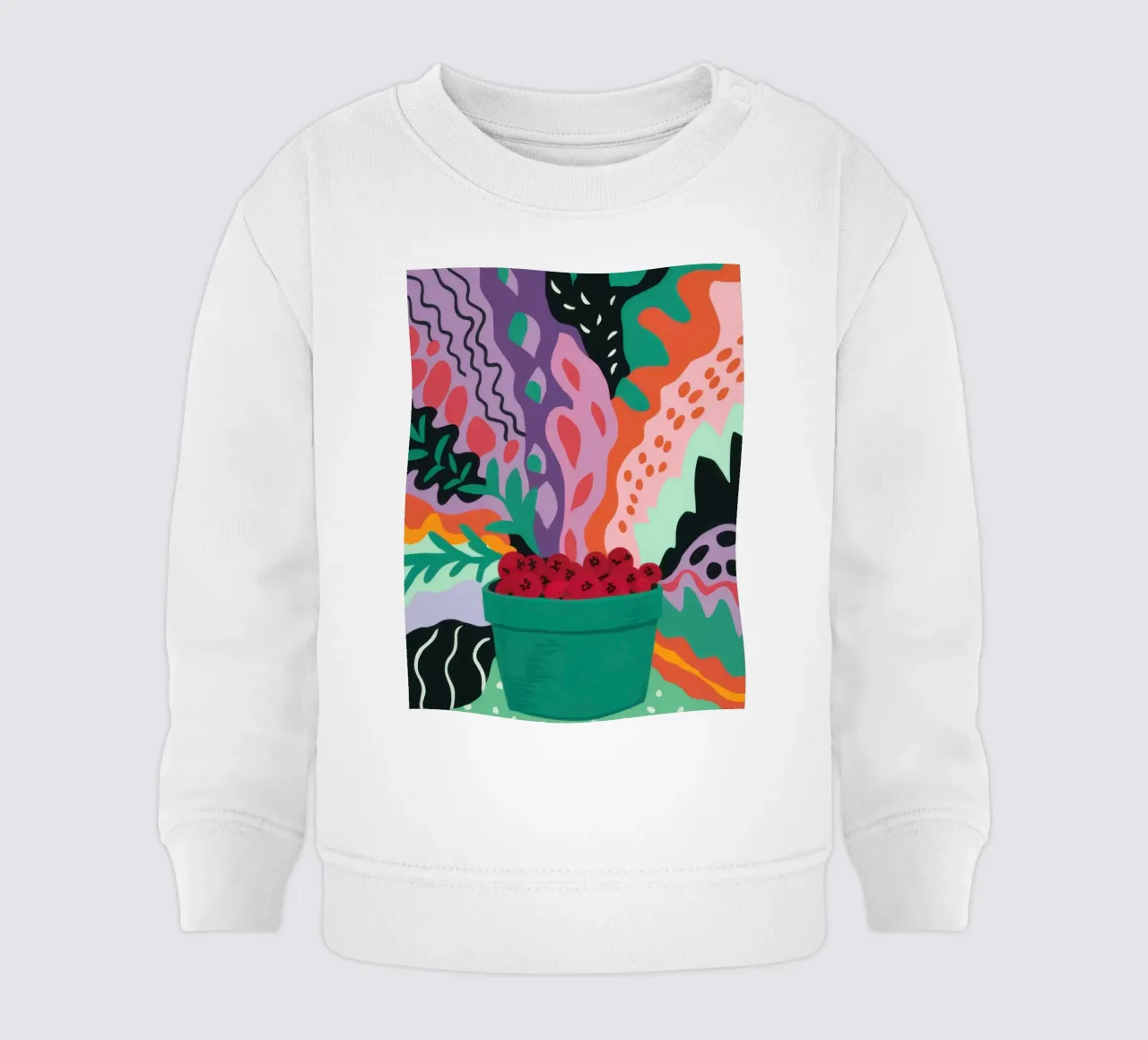 Abstract Aardbeienveld baby sweatshirt van Solace Light