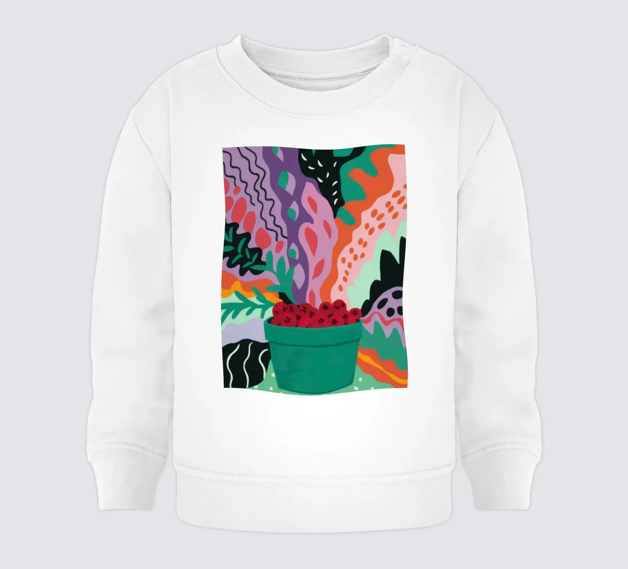 Patch di fragole astratte felpa neonato da Solace Light