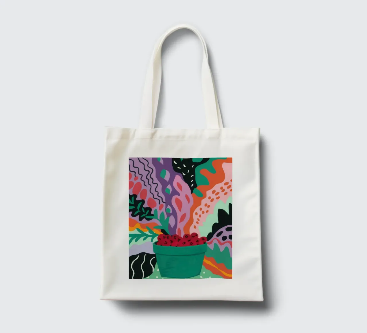 Patch di fragole astratte borsa in juta da Solace Light