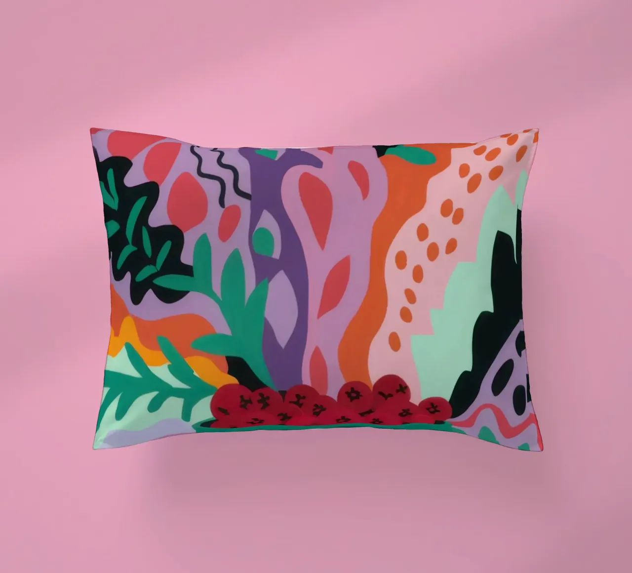 Patch di fragole astratte cuscino da Solace Light