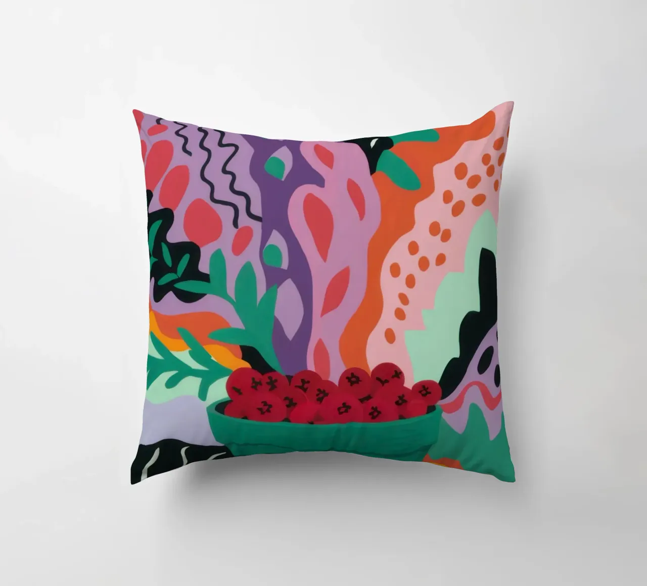 Patch di fragole astratte cuscino da Solace Light
