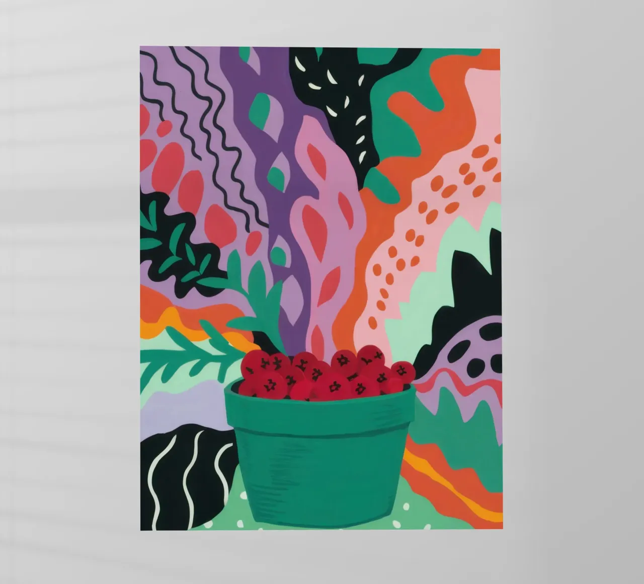 Patch di fragole astratte pellicola backlit da Solace Light