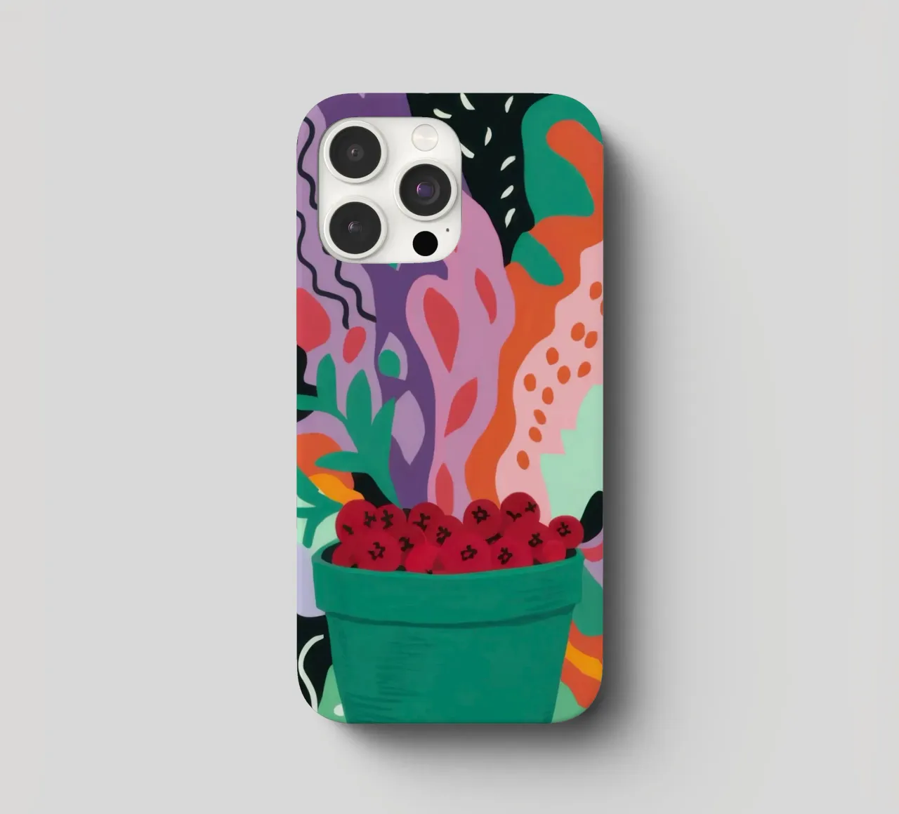 Abstract Strawberry Patch iphone case by Solace Light