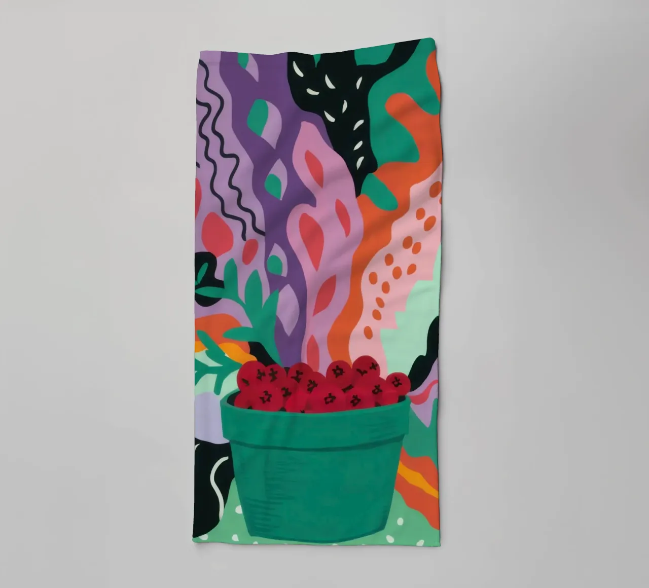 Patch di fragole astratte asciugamano da bagno da Solace Light