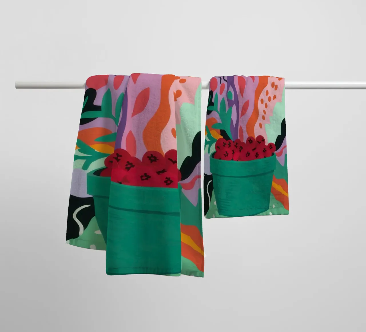 Patch di fragole astratte asciugamano da bagno da Solace Light