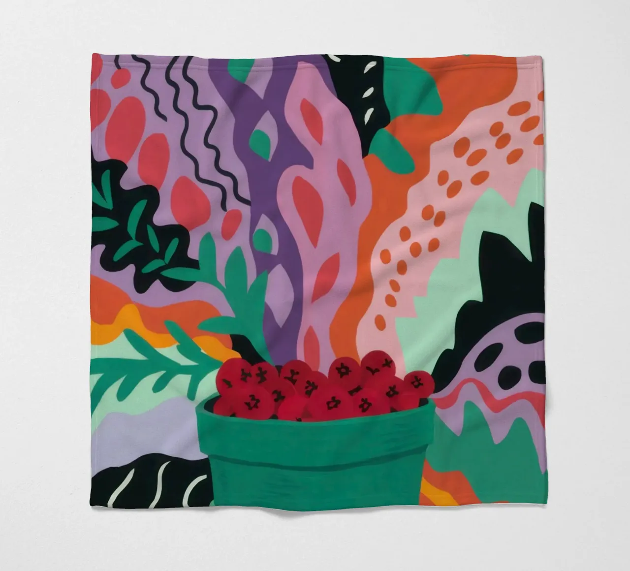 Patch di fragole astratte coperta in pile da Solace Light