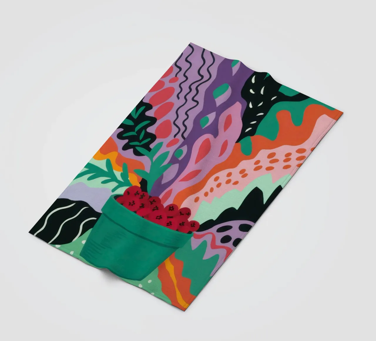 Patch di fragole astratte coperta in pile da Solace Light