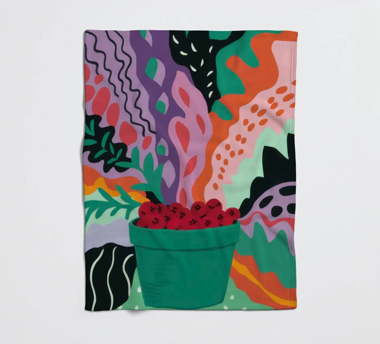 Patch di fragole astratte coperta in pile da Solace Light