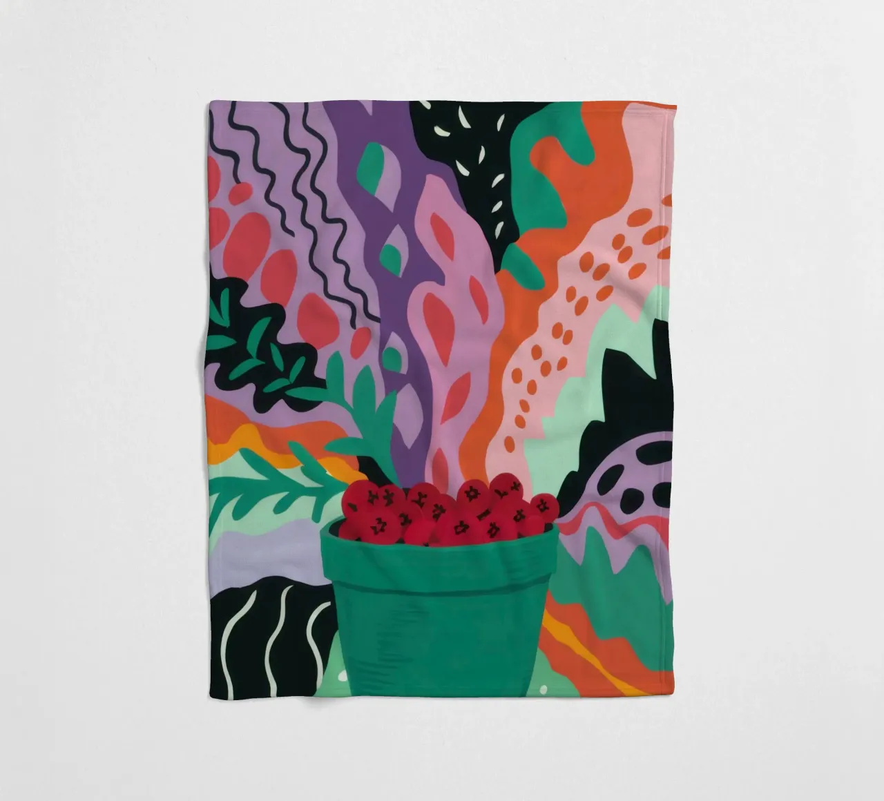 Patch di fragole astratte coperta in pile da Solace Light